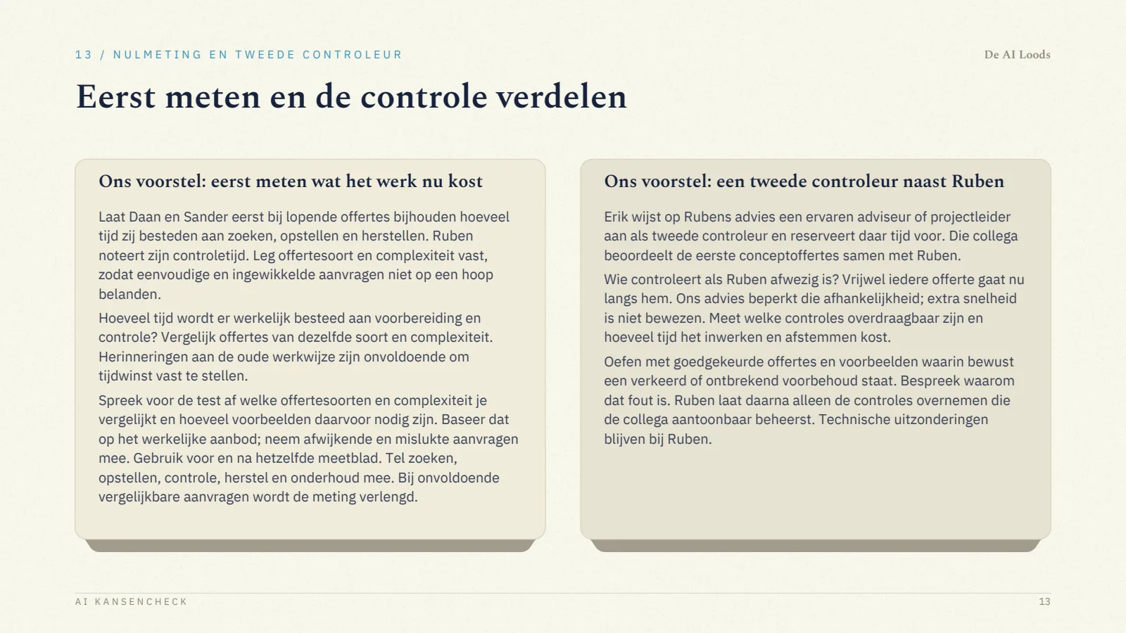 Pagina 14, Nulmeting en tweede controleur