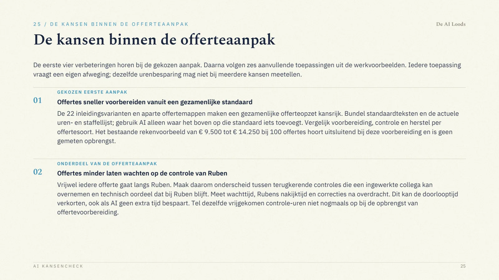 Pagina 26, De kansen binnen de offerteaanpak
