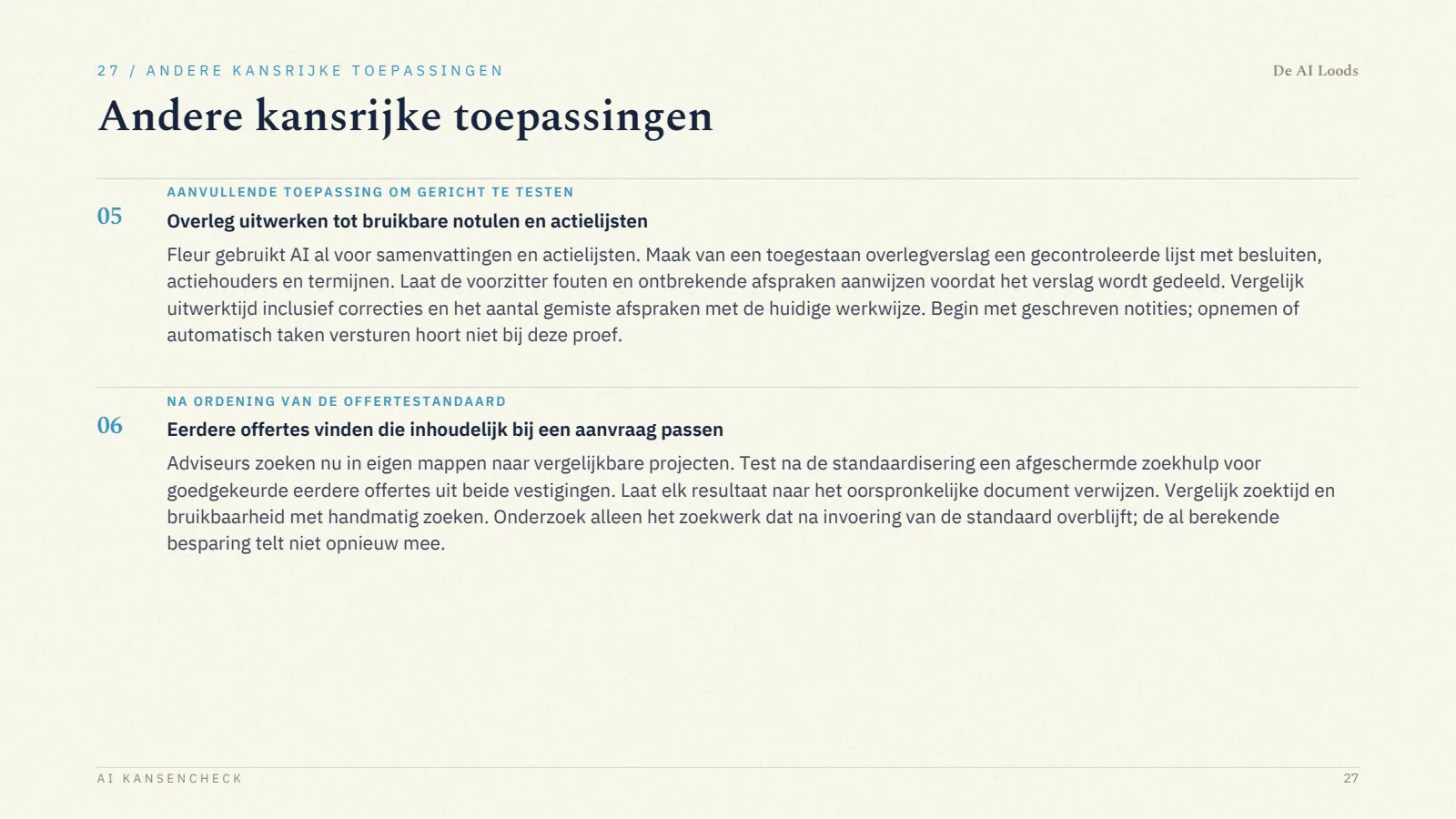 Pagina 28, Andere kansrijke toepassingen